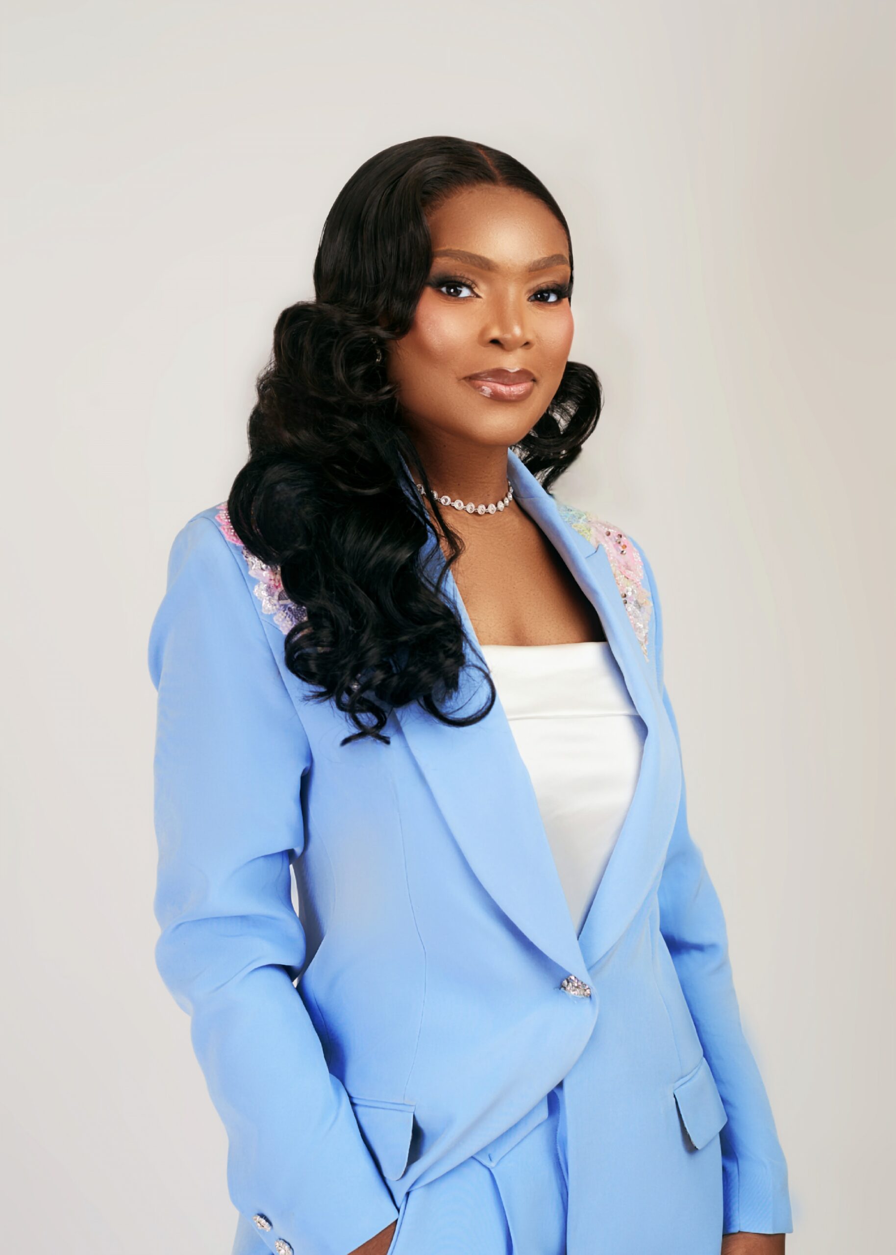 OJOYI tailored blazer by Jane Ogbe-Makinwa, showcasing modern femininity and luxury tailoring