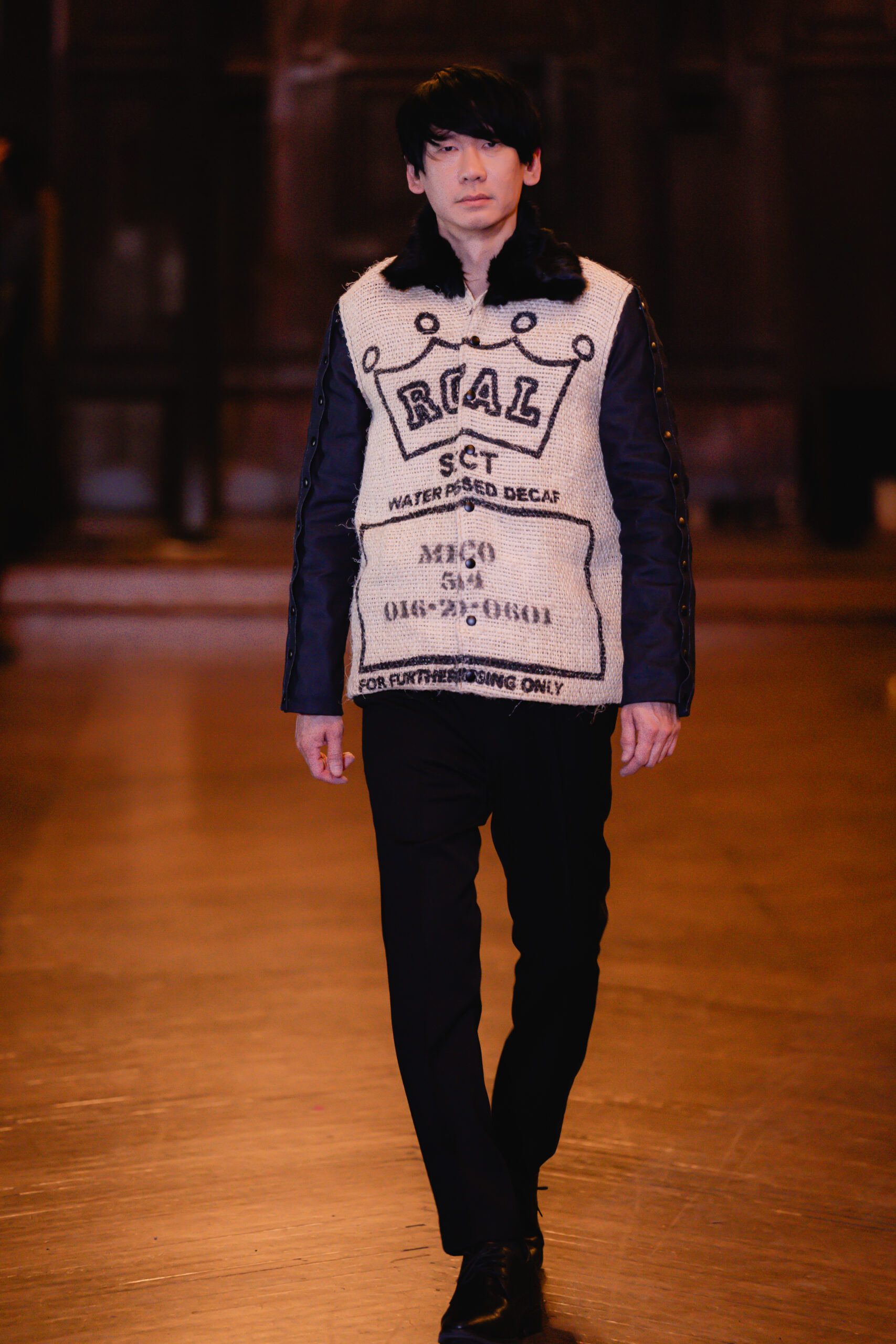 Model Brian Metcalf walking the runway for CFDA designer Monday Blues, Studio at Break Free NYFW 2026 in New York City