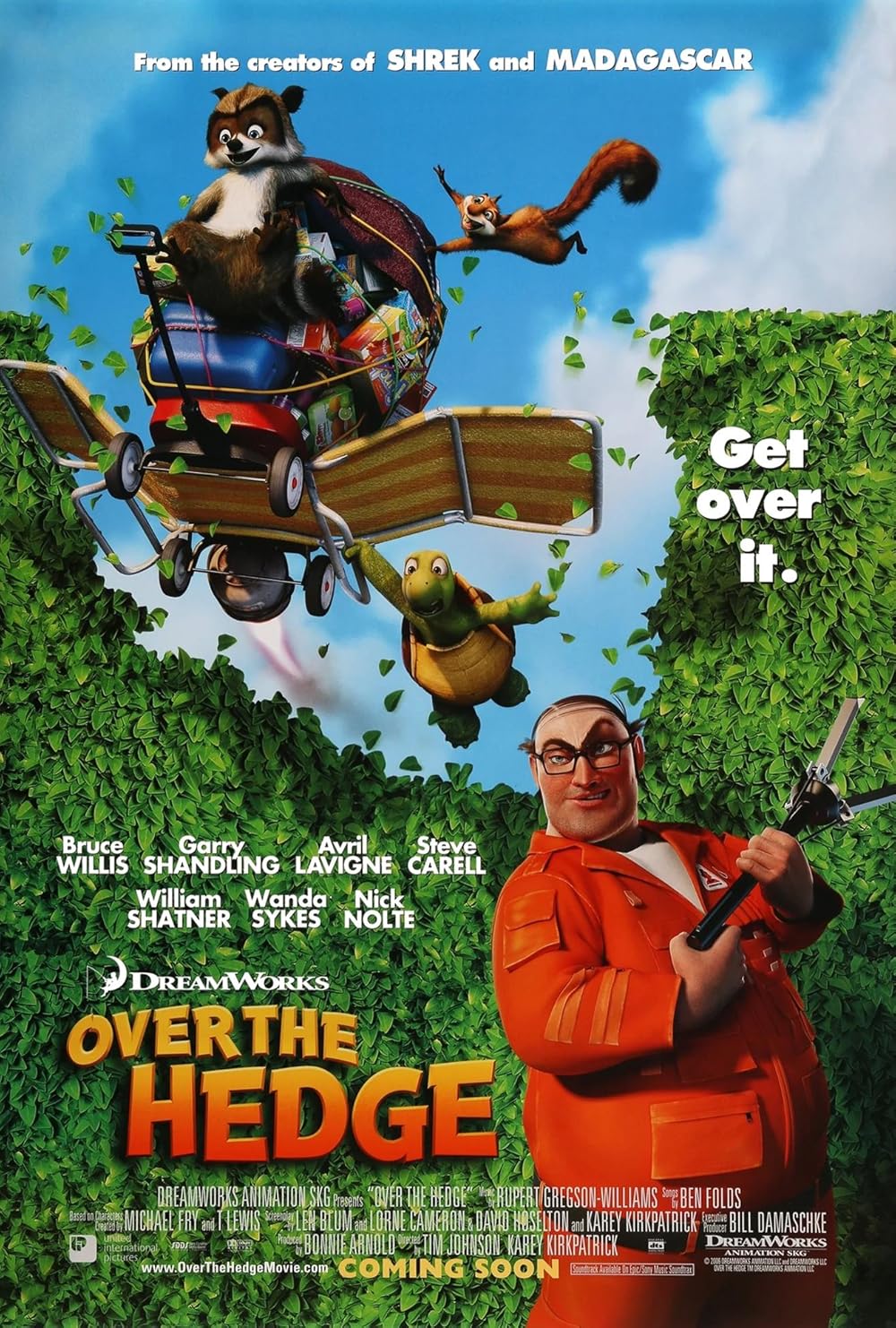 Over the Hedge (2006) official animated movie poster