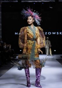 Traditional multicolour dress and accessories 