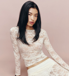 Sheer lace top